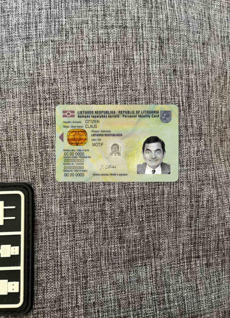 Lithuania ID photolook FRONT PSD template